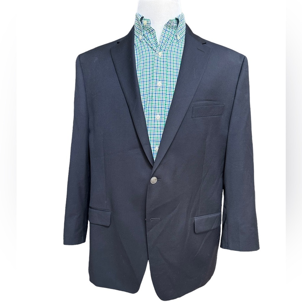 Michael Kors Mens Black Two Buttons Wool Blazer Sport Coat Size 38R